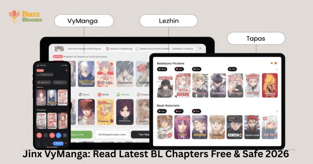 Jinx VyManga vs Lezhin vs Tapas manga platform comparison