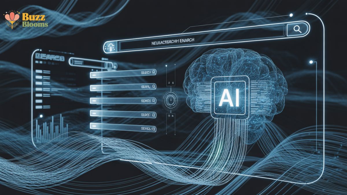 seekde with holographic digital elements.