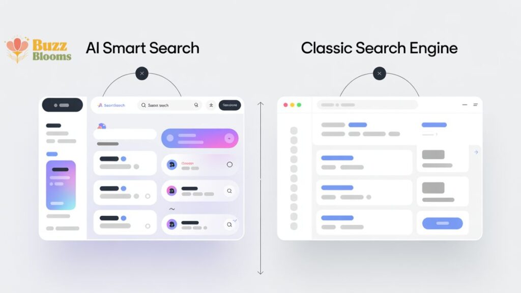 Visual comparison of Seekde versus traditional search engines.