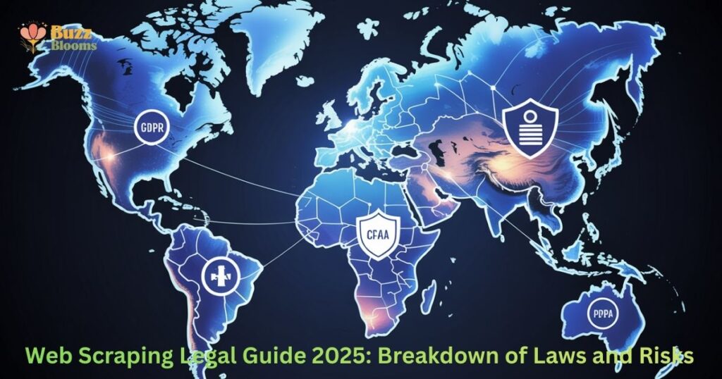 Global comparison of web scraping laws across different countries.