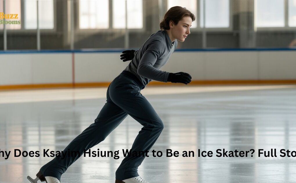 Why does Ksayim Hsiung want to be an ice skater practicing ice skating at a US indoor rink